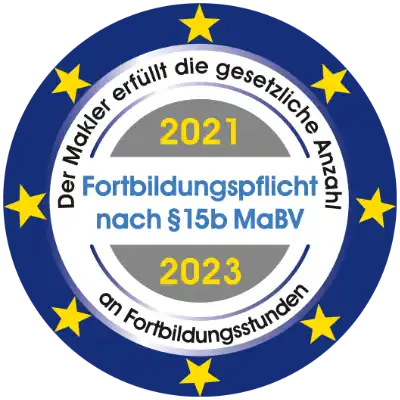 Emblem_Fortbildungspflicht_2021-2023 Emblem für Fortbildungspflicht für Makler